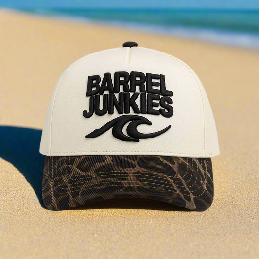 BARREL JUNKIES Cheetah Brim Surf Cap